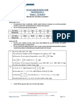 2014 - Matematica - Concursul 'Evaluare in Educatie' (Etapa 1) - Clasa A X-A (3 Ore) - Barem