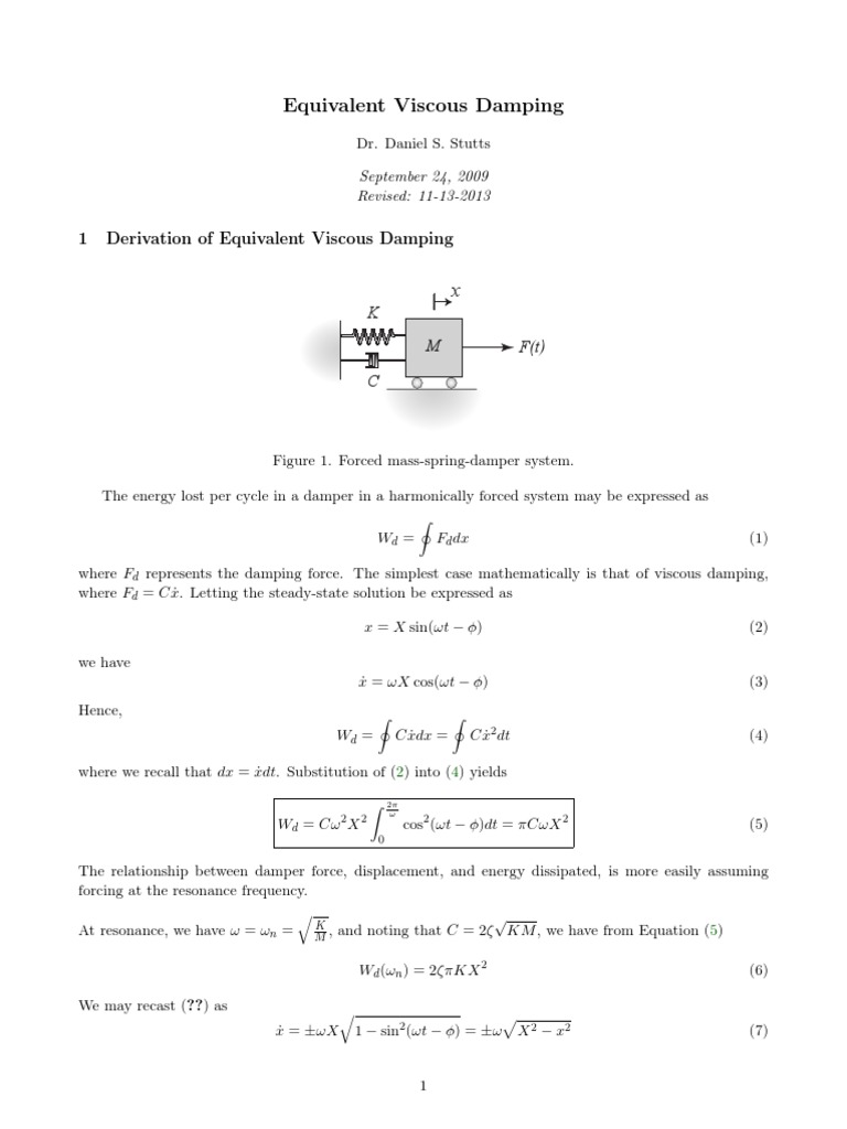 Eqivalent Viscous Damping | PDF