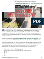 Simulasi UNBK Matematika SMP Tahun 2020 (Soal dan Pembahasan Paket B)  www..pdf