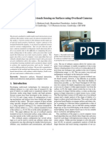 High Precision Multi-Touch Sensing On Surfaces Using Overhead Cameras