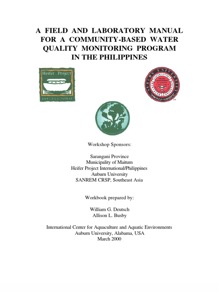 Community Water Quality Monitoring Guide | PDF | Wellness | Technology ...