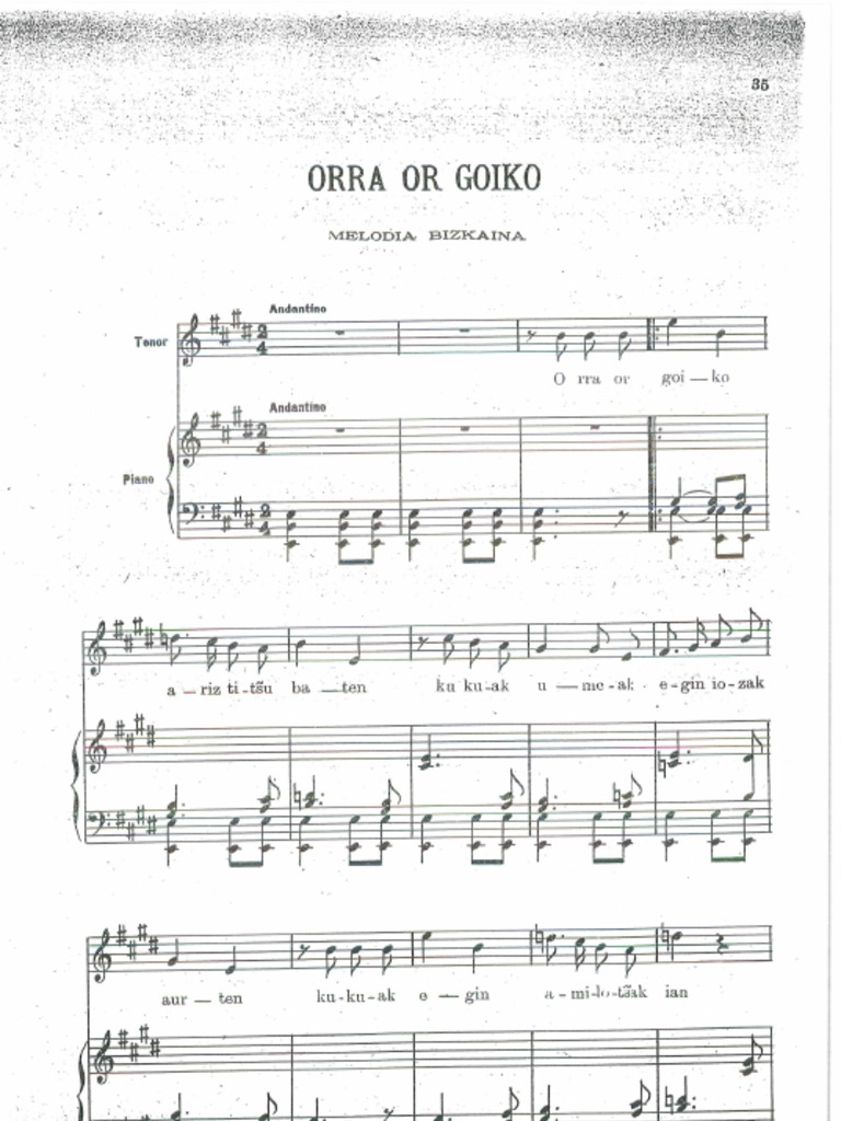 Azkue - Horra Hor Goiko | PDF