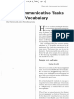 Using communicative tasks to teach vocabulary