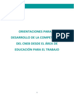 ORIENTACIONES PARA EL DESARROLLO DE LAS COMPETENCIAS DEL  CNEB DESDE EL AREA - EPT