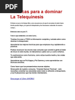 Download Tecnicas Para a Dominar La Telequinesis Telekinesis by Nando Del Mal SN44797672 doc pdf
