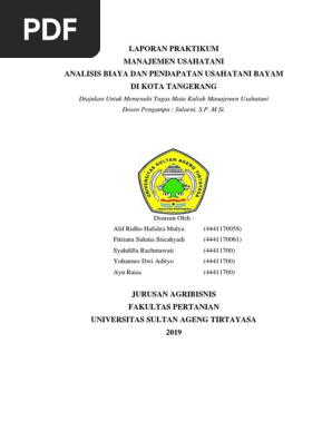 Laporan Praktikum Manajemen Usahatani Docx