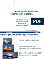 Natural gas as fuel for ships - experience and challenges