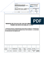 Cálculo de losa de cimentación para trampa de envío de 12x8 ø