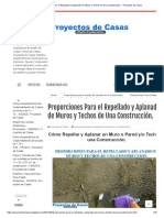 Proporciones para El Repellado y Aplanado de Muros y Techos de Una Construcción. - Proyectos de Casas