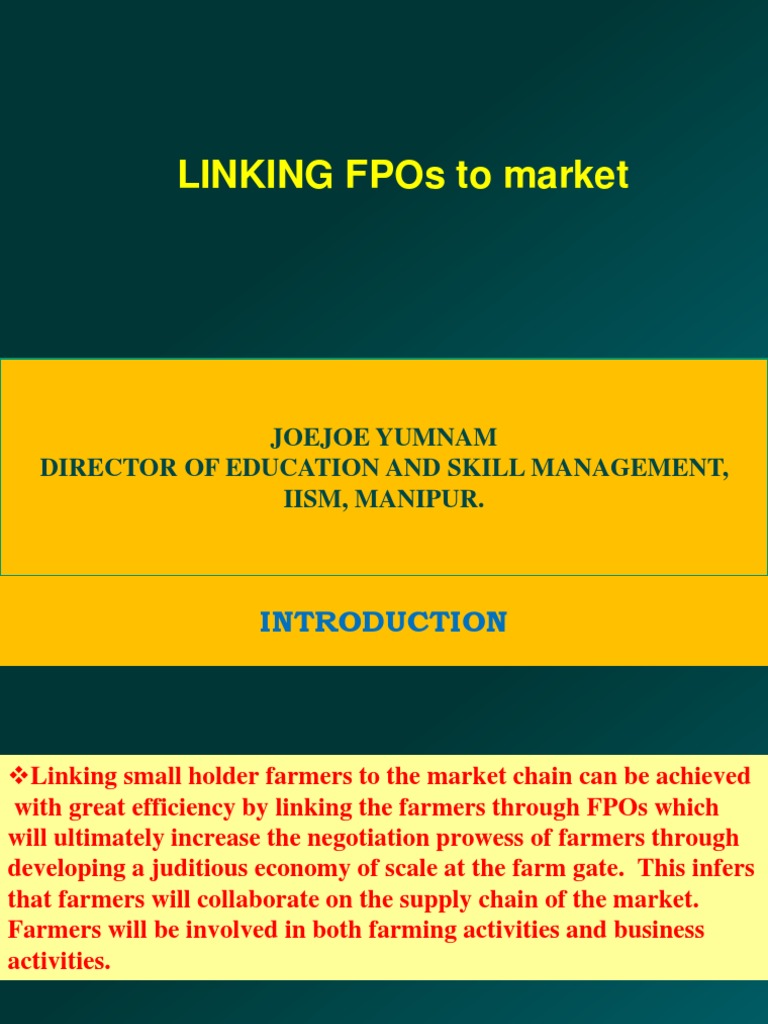 Linking FPOs to Market Efficiency | PDF | Technology & Engineering