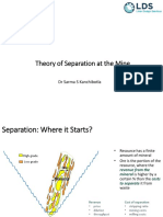 4.1 Theory of separation at the mine