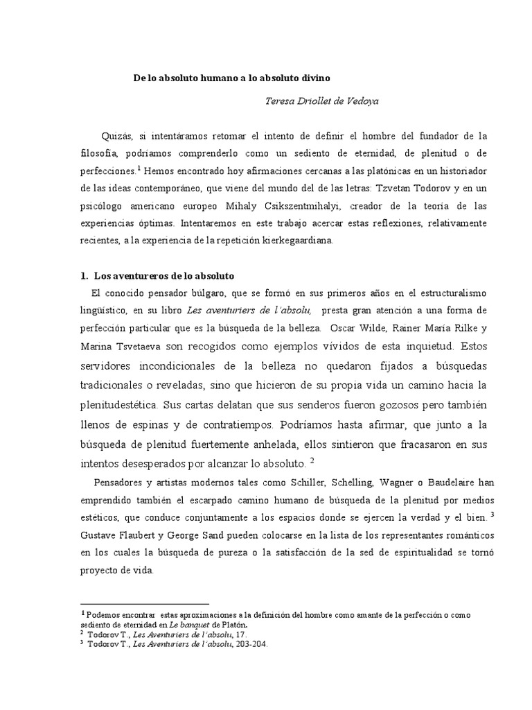 La Busqueda de Lo Absoluto PDF