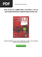 Ele Actual Libro Del Alumno CD A2 Spanish Edition From Ediciones SM