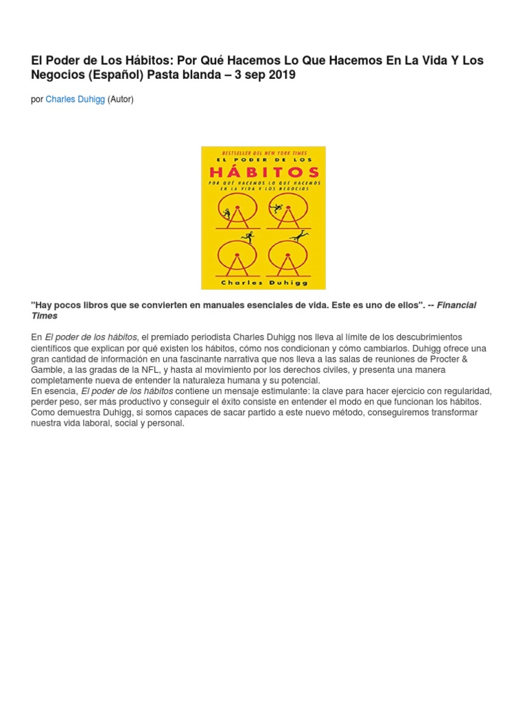 Libro 2 El Poder de Los Habitos | PDF