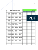 Control Asistencia Secundaria - Segundo Periodo 2019