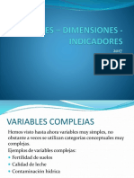 Variables - Dimensiones - Indicadores
