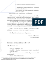 Informe Psicológico Elaboración y Características - Informes Del Área Laboral 18 y 19