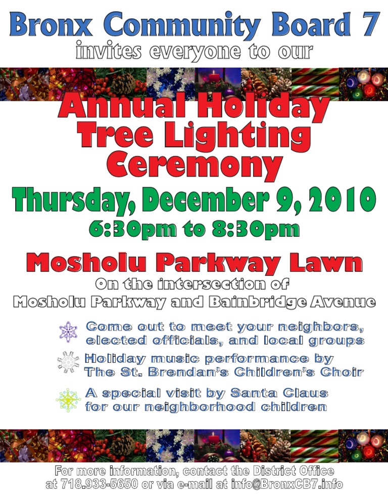 Bronx Holiday Tree Lighting Event | PDF | Home & Garden | Art