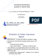 International Conference Insurance in Central Asia: Development of Insurance Markets in India - An Overview