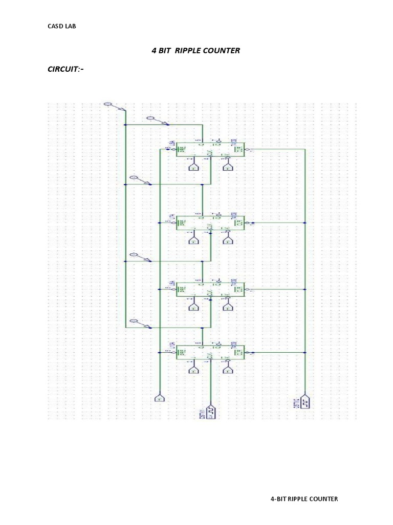 4-Bit Ripple Counter Circuit Diagram | PDF
