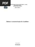 Relatório Acetileno