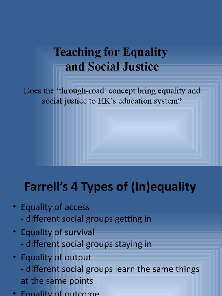 Equality in HK Education Reforms | PDF