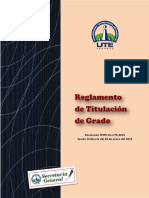 Reglamento de Titulacion de Grado 2015 PDF
