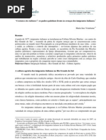 Pdf. Costumes dos italianos- os padres palotinos frente às crenças dos imigrantes italianos.