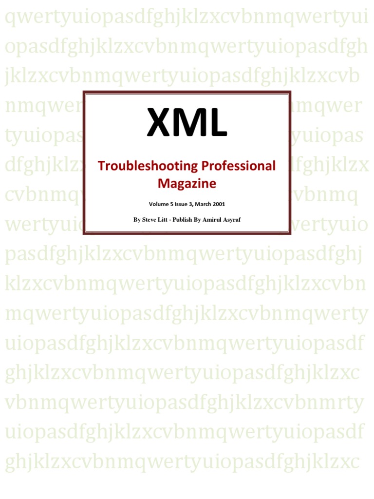 XML-Troubleshooting Professional Magazine | PDF | Xml | Html Element