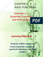 Subtopic 1.1: Quadratic Functions and Their Graphs