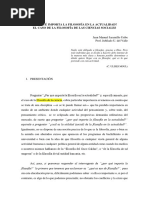 Lectura Por qué importa Filosofía en la actualidad - Abril 14 de 2015