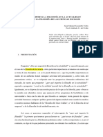 Lectura Por Qué Importa Filosofía en La Actualidad - Abril 14 de 2015