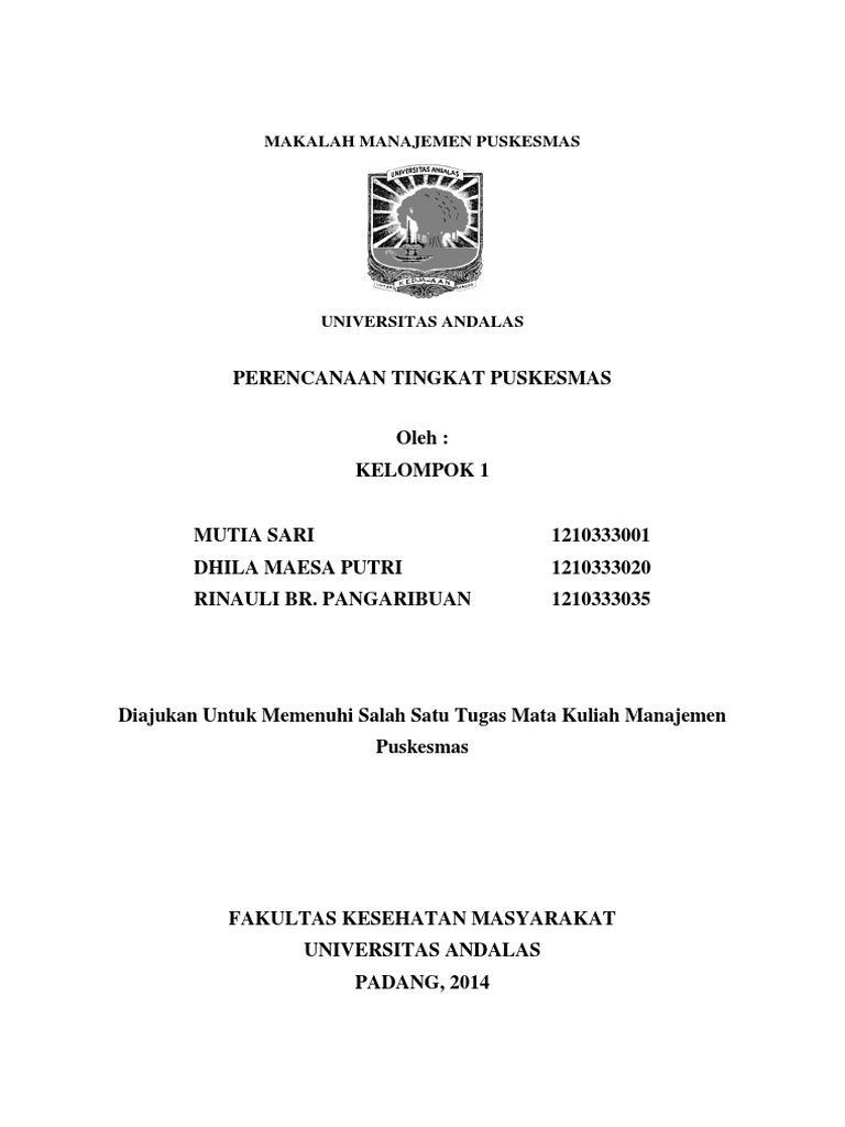 Makalah Manajemen Puskesmas Docx