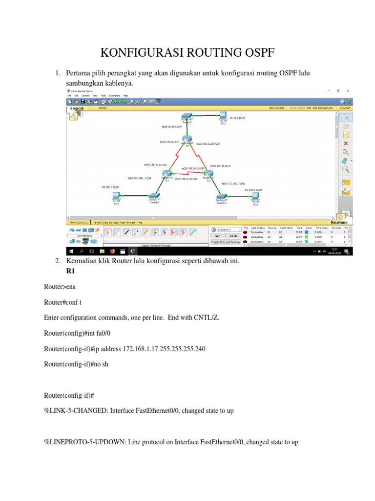 Konfigurasi Routing OSPF pada Router | PDF | Router (Computing ...