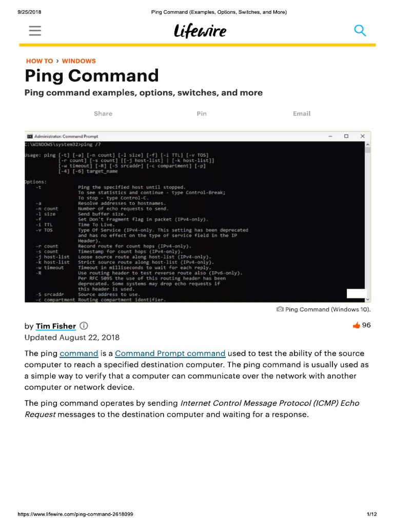 Ping Command PDF