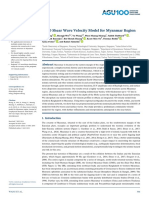 A 3‐D shear wave velocity model for Myanmar region