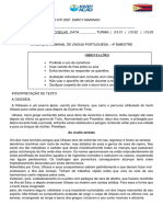 Avaliação Semanal - Outubro 2019 RETARDATARIOS