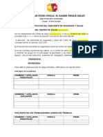 Acta Unidades Opersativas Del Constitucion Del Subcomite de Seguridad y Salud