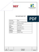 Site Acceptance Test (SAT)