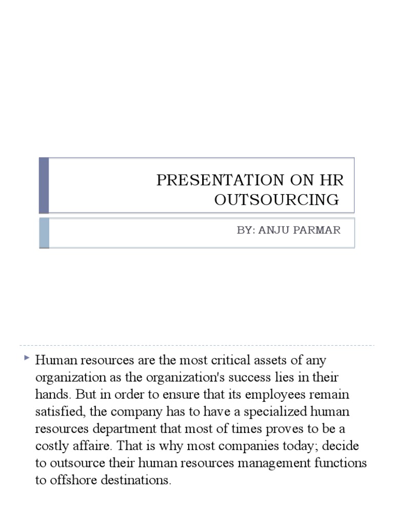 Benefits of HR Outsourcing Explained | PDF | Outsourcing | Human Resources