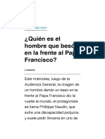 ¿Quién es el hombre que besó en la frente al Papa Francisco?