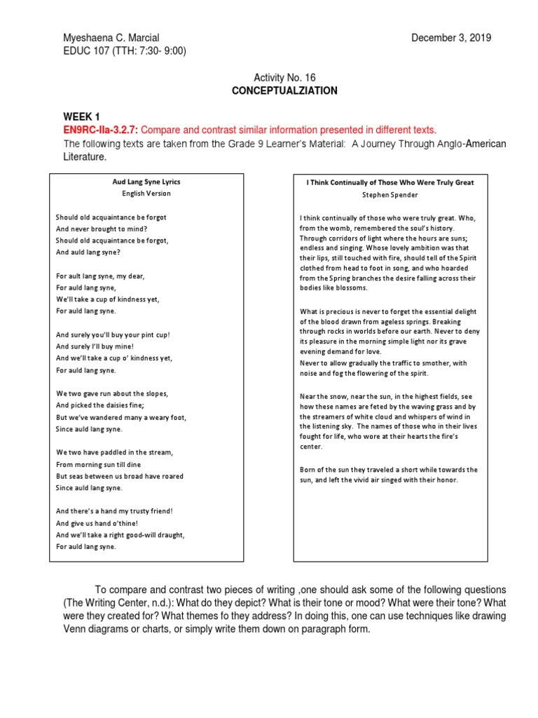 Conceptualziation Final Na | PDF | Nonverbal Communication | Poetry
