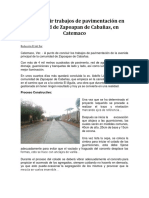 Por Concluir Trabajos de Pavimentación en Localidad de Zapoapan de Cabañas