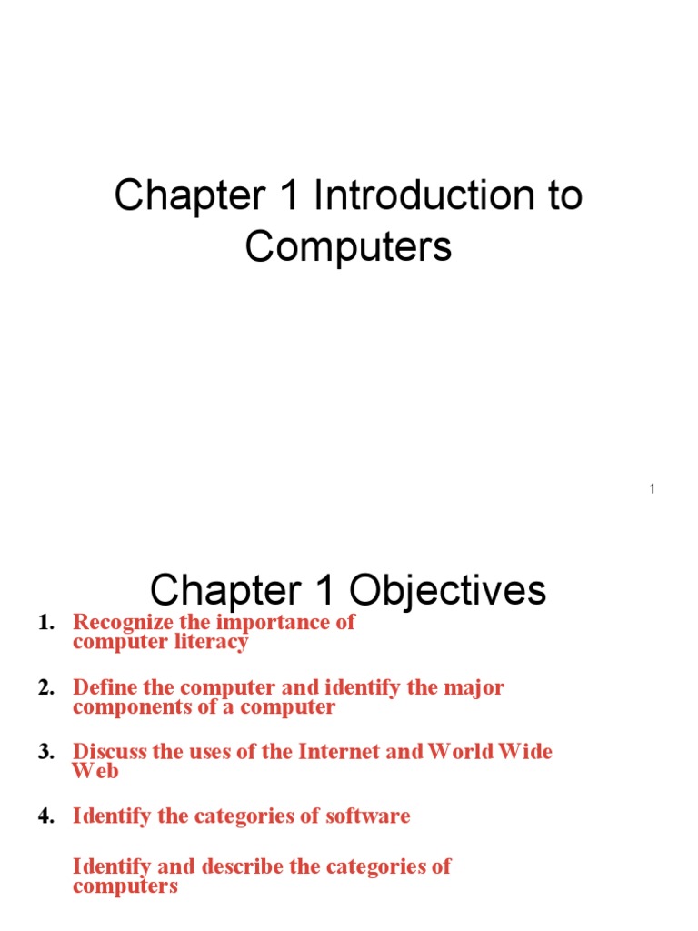 Chapter 1 Introduction To Computers | PDF | Internet | Computer Network