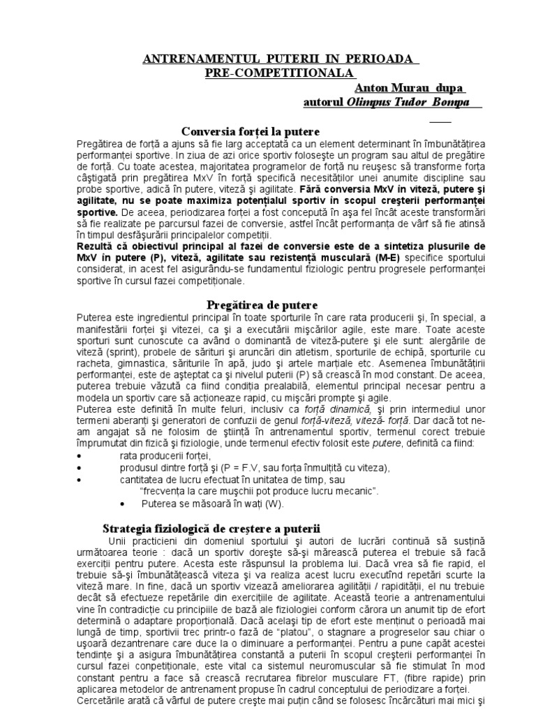 Antrenamentul Puterii | PDF