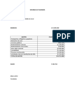 Informe de Tesorería