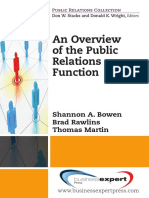 An Overview of The Public Relations Function PDF