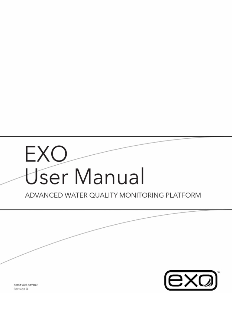 EXO User Manual PDF Usb Sensor