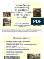 Effective Gender Mainstreaming in Viet Nam's Ho Chi Minh City MRT & Ha Noi Urban Metro Rail