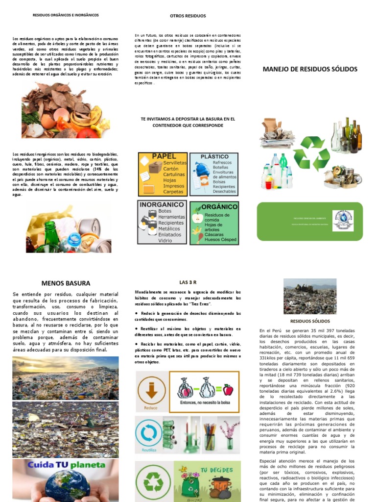 Manejo de Residuos Solidos | PDF | Residuos | Entorno natural